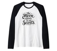 The Moon Knows All My Secrets Celestial Vibes Raglan Baseball Tee
