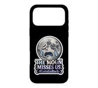 The Moon Misses Us #LetsGoBack Crying Sad Moon Case for iPhone 17 Pro Max