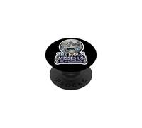 The Moon Misses Us #LetsGoBack Crying Sad Moon PopSockets Adhesive PopGrip