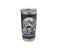 The Moon Misses Us #LetsGoBack Crying Sad Moon Stainless Steel Insulated Tumbler