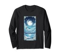The Moon Mystical Celestial Tarot Bats Long Sleeve T-Shirt