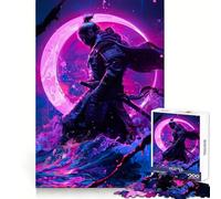 The Moon Samurai Puzzles for Teenagers 1000 Pieces Think Smart Toy Soothing Play Smooth Cut Amazing Present (38x26cm)