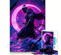 The Moon Samurai Teenagers 1000 Piece Jigsaw Puzzle Think Smart Toy Bonding Time Smooth Cut Santa Wish List (50x75cm)