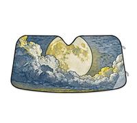 The Moon Scenery Yellow Blue Shield for car Windshield Foldable Protector Solar Window Visors for Cars para sol para Ventana de casa