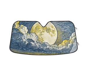 The Moon Scenery Yellow Blue Shield for car Windshield Foldable Protector Solar Window Visors for Cars para sol para Ventana de casa