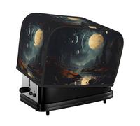 The Moon Stars and Planets toaster cover is suitable for 2 small toaster covers with wide slots and comes with a storage pocket to meet diverse baking needs.