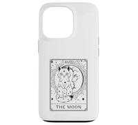 The Moon Tarot Card Cute Cat Crescent Moon Mystical Celtic Case for iPhone 13 Pro