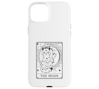 The Moon Tarot Card Cute Cat Crescent Moon Mystical Celtic Case for iPhone 15 Plus
