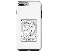 The Moon Tarot Card Cute Cat Crescent Moon Mystical Celtic Case for iPhone 7 Plus/8 Plus