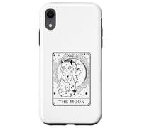 The Moon Tarot Card Cute Cat Crescent Moon Mystical Celtic Case for iPhone XR