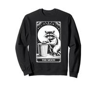 The Moon Tarot Card Garbage Can Mystic Astrology Raccoon Sweatshirt