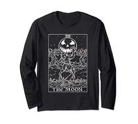 The Moon Tarot Card Halloween Werewolf Gothic Witch Clothing Long Sleeve T-Shirt