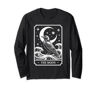 The Moon Tarot - Mystical Raven Celestial Art Long Sleeve T-Shirt
