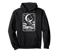The Moon Tarot - Mystical Raven Celestial Art Pullover Hoodie