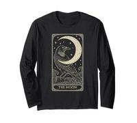 The Moon Tarot - Mystical Raven Celestial Art V3 Long Sleeve T-Shirt