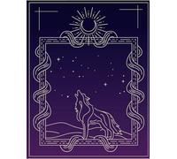 The Moon Wolf Journal: Plan, Track, and Reflect With Lunar Wisdom (Black & White Pages)
