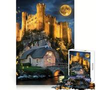 The Moonlit Castle, Firefly Dance And Serene River. Jigsaw Puzzle for Adults 1000 Pieces Think Smart Toy Home Enjoy Accurate Cut Wall Art Decor (38x52cm)