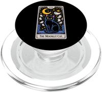 The Moonlit Cat Halloween Tarot Card Costume Kitten Lover PopSockets PopGrip for MagSafe