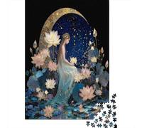 The Moon's Spiritual Daughter, The Lotus Flower Puzzle 70x50cm/1000pcs Erwachsene Puzzle,Home Decor