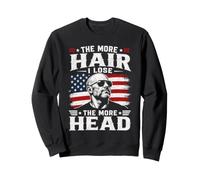 The More Hair I Lose The More Head I Get Funny Bald Quote Sweatshirt