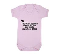 The More I Learn About People The More I Love My Degu Person Animal Lover Pets Baby Grow Vest, 6-12 Months, Pastel Pink