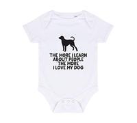 The More I Learn About People The More I Love My Dog Person Animal Lover Pets Baby Grow Vest, 0-3 Months, White