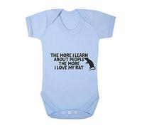 The More I Learn About People The More I Love My Rat Person Animal Lover Pets Baby Grow Vest, 6-12 Months, Pastel Blue