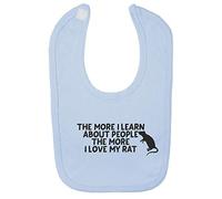 The More I Learn About People The More I Love My Rat Person Animal Lover Pets Cotton Baby bib - Pastel Blue