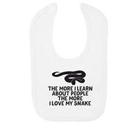 The More I Learn About People The More I Love My Snake Person Animal Lover Pets Cotton Baby bib - White
