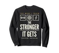 The More I Train The Stronger It Gets Quote Sweatshirt