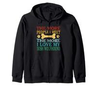 The More People I Meet The More I Love My Irish Wolfhound Zip Hoodie