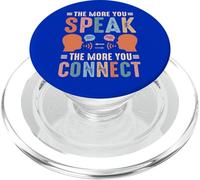 The More You Speak, The More You Connect PopSockets PopGrip for MagSafe
