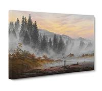 The Morning By Caspar David Friedrich Canvas Print | Gallery Wrapped 30mm Frame Wall Art | 24x16 inches | Ready to Hang | Classic Picture | Living Room Bedroom Lounge Office