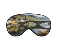 The Morning Light on The Stone Bridge Sleep Mask Eye Mask for Sleeping Breathable Blackout Sleeping Masks with Adjustable Strap Soft Eye Cover Comfortable Blindfold Eyeshade for Night Sleeping Travel