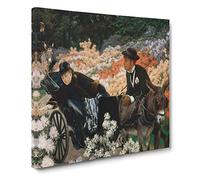 The Morning Ride by James Tissot Canvas Print | Gallery Wrapped 30mm Frame Wall Art | 20x20 inches | Ready to Hang | Modern Picture | Living Room Bedroom Lounge Office