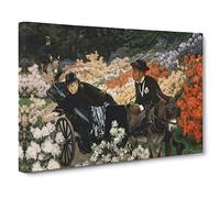 The Morning Ride By James Tissot Classic Painting Canvas Wall Art Print Ready to Hang, Framed Picture for Living Room Bedroom Home Office Décor, 20x14 Inch (50x35 cm)