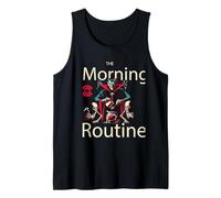 The Morning Routine - Gothic Vampire Coffee Ritual Skeletons Tank Top