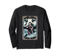 The Morrigan Celtic Goddess Warrior Crow Queen Tarot Long Sleeve T-Shirt