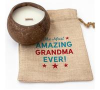 The Most Amazing Grandma - Coconut Bowl Candle - Toasted Coconut Scented - Soy Wax - Hand Poured - Gift Present
