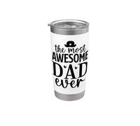 The Most Awesome dad Ever Father Daddy Fathers Day Pap pop Stainless Steel Insulated Tumbler