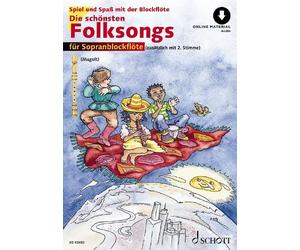 The most beautiful folk songs 1-2 descant recorders (easy) with Online material