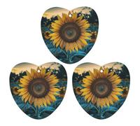 The Most Beautiful Sunflower Car Air Freshener Hanging Incense Chips 3 Pack Automotive Scented Hanging Sheets Love form for Car Home Auto Interior Decor