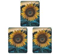 The Most Beautiful Sunflower Car Air Freshener Hanging Incense Chips 3 Pack Automotive Scented Hanging Sheets Square for Car Home Auto Interior Decor