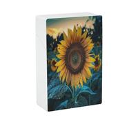 The Most Beautiful Sunflower Cigarette Case Waterproof Cigarette Protective Cover Push Open Cigarette Holder Case Crushproof Cigarette Box for Smoking Accessories 20 Capacity Normal Size