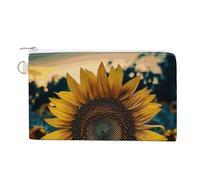The Most Beautiful Sunflower Coin Purse with Key Ring Cute Change Purse Travel Portable Keychain Wallet with Zipper for Women Men, style, One Size, Floral