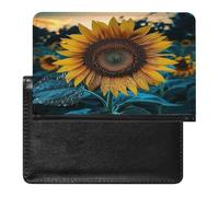 The Most Beautiful Sunflower Passport Holder Cover Wallet Case PU Leather Passport Book Card Holder for Travel Must Haves