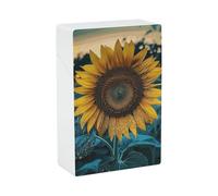 The Most Beautiful Sunflower Plastic Cigarette Case Waterproof Hard Personalized Cigarettes Holder Cas Noveltys for Dad Husband