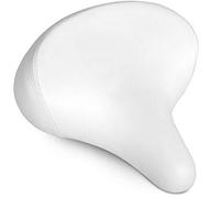 The Most Comfortable Cruiser Bike Saddle - Bikeroo Extra Wide Bike Seat [Stylish and Soft] - Great Replacement Bike Saddle for Men and Women with Padding White