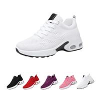 The Most Comfortable Orthopedic Shoes for Your Feet Women Walking Shoes with Arch Support Fashion Breathable Mesh Sneakers Orthopedic Air Cushion Mesh Breathable (White,6)