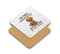 The Most Paw-some Cockapoo Dad - Gift for Dog Father, Tableware, Coffee, Tea, Drink Coaster. (Square Shaped Coaster)